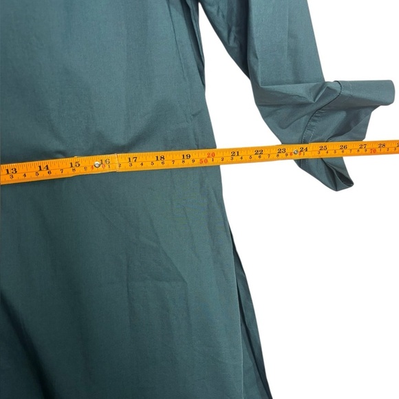 NWT Rosso35 Luxury Shirt Dress Midi in Teal Size 50 (US L) - Picture 12 of 16